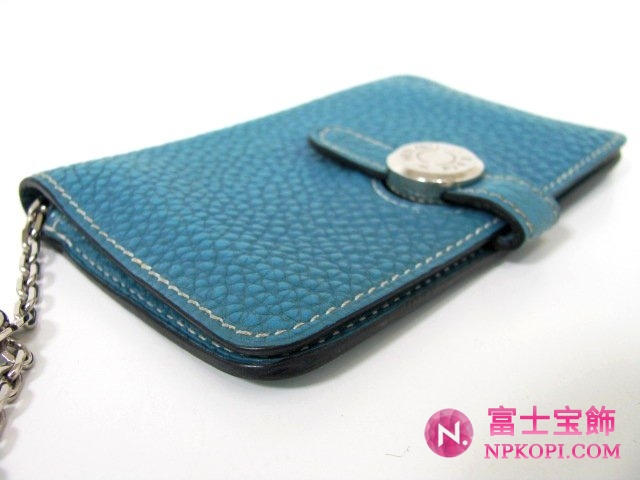 エルメスドゴンカードケースブルージーン（金具：シルバー）HERMES328027